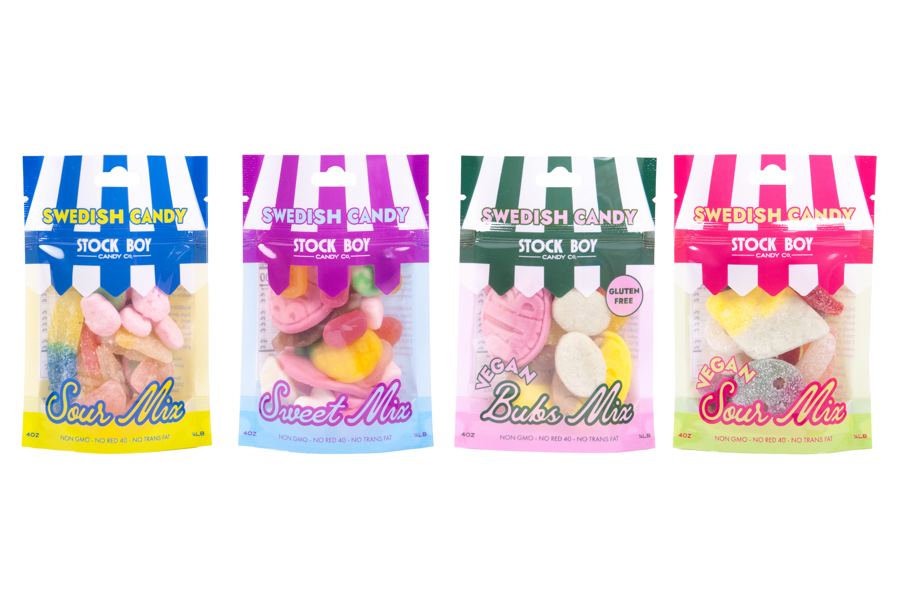 Stock Boy Swedish Candy Best Sellers Bundle (4 Pack)