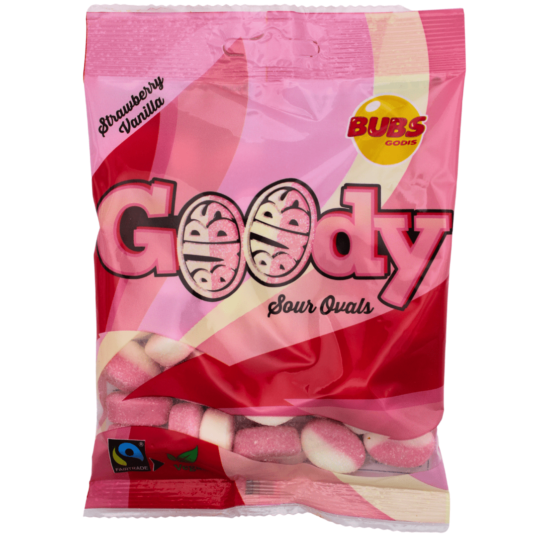 Bubs Sour Strawberry Vanilla Ovals - Stock Boy Candy Co.
