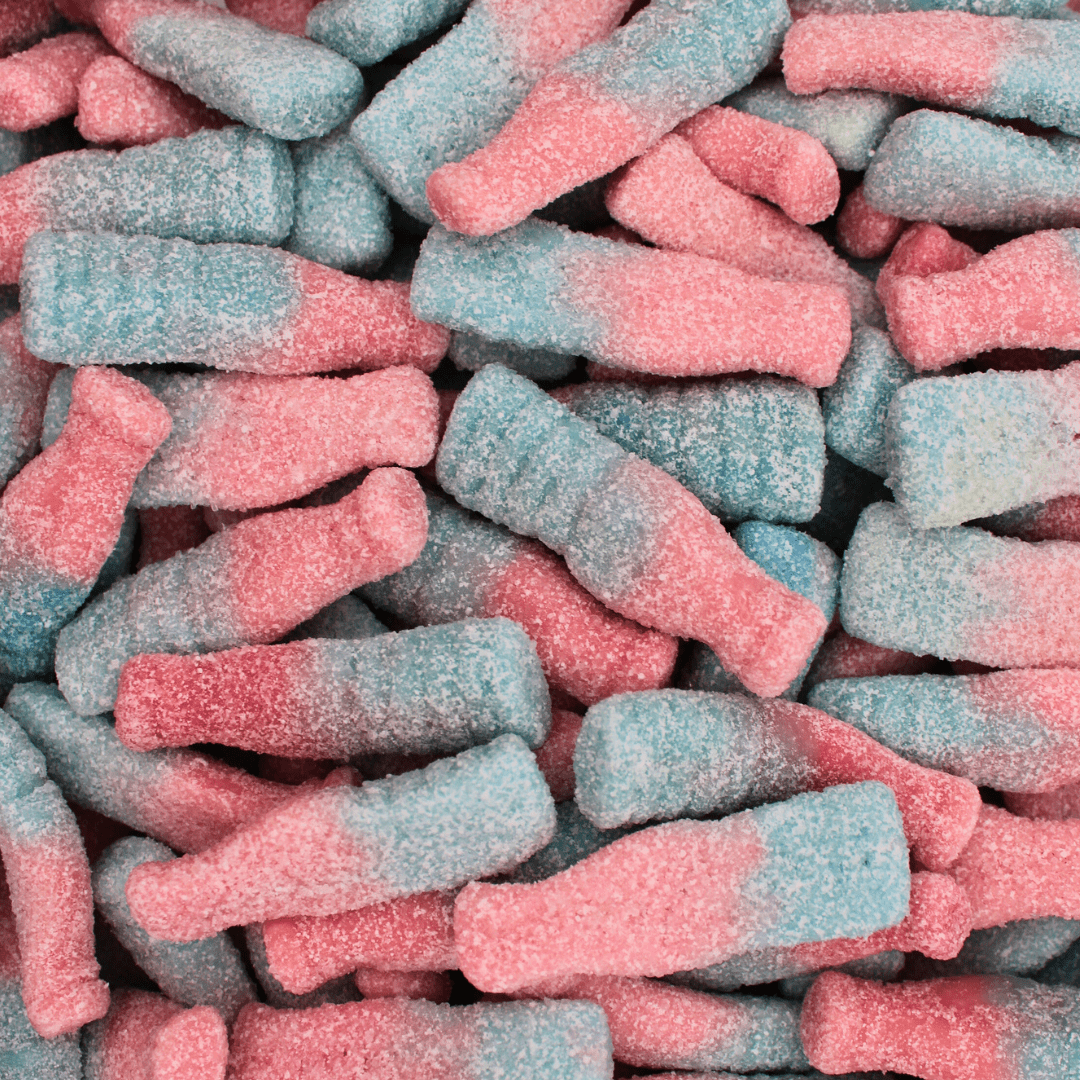 Sour Fizzy Bubblegum Soda Bottles - Stock Boy Candy Co.